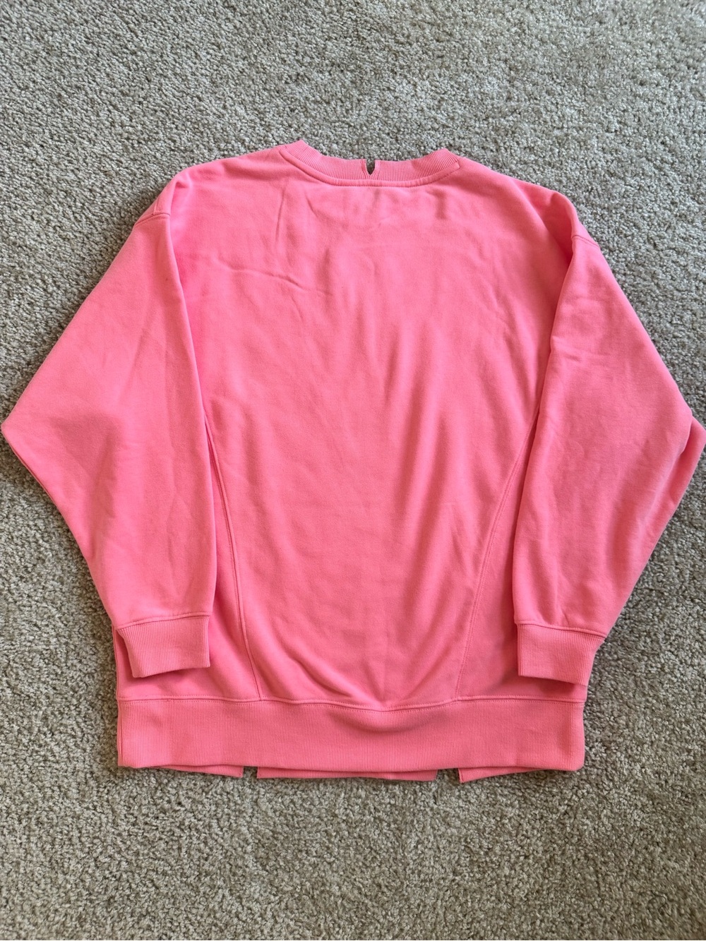 JoyLab Coral Crewneck Sweatshirt in Bright Coral Pink - Picture 2 of 5